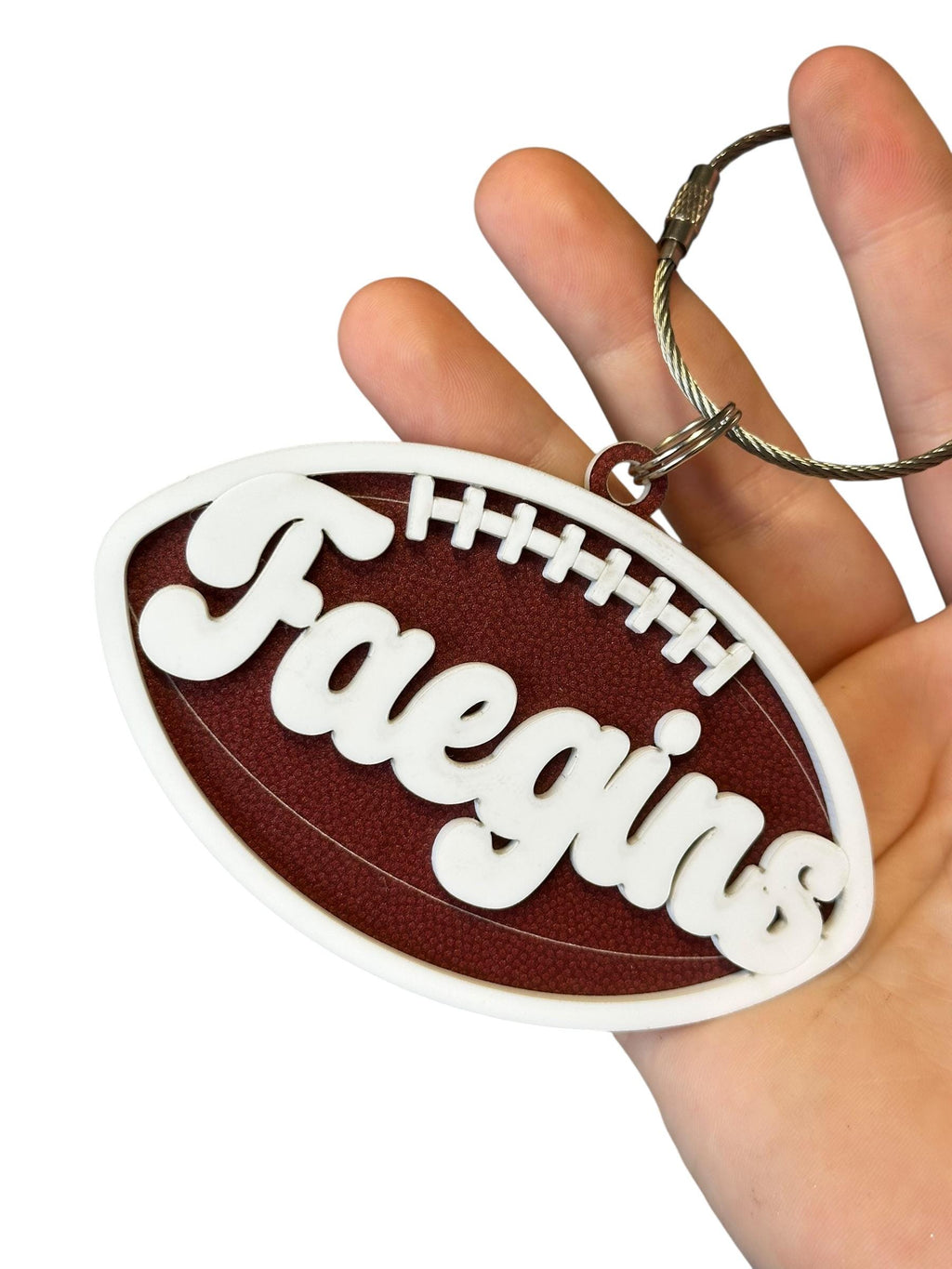 Custom Football Bag Tag for Players - Personalized Name Football Keychain - Football Team Gift - Ball Bag Tag - Bag Tag - Name keychain
