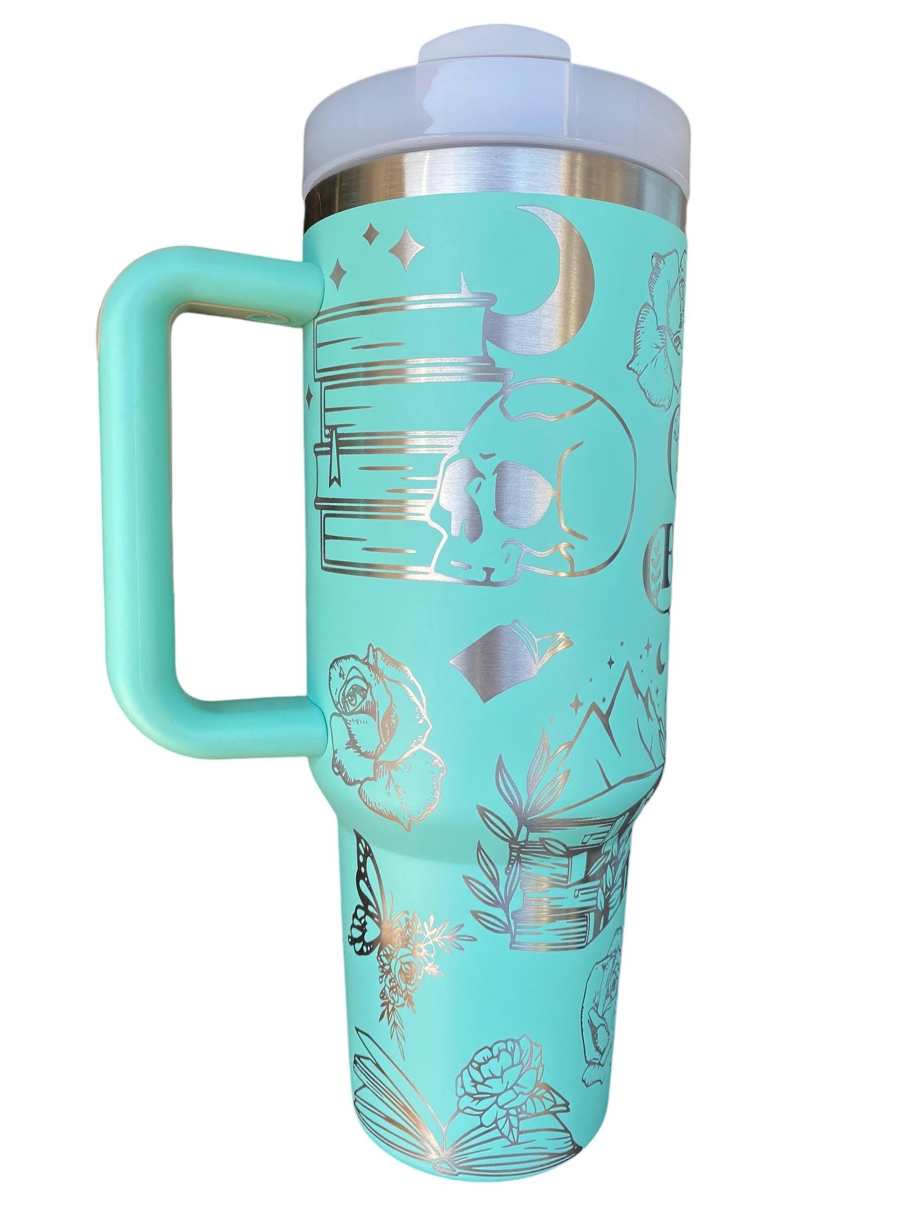 In My Bookish era Tumbler - Just a Girl Who Loves Books Engraved Cup - Book Community Custom Engraved Cup  - 40oz - Reading Theme Tumbler