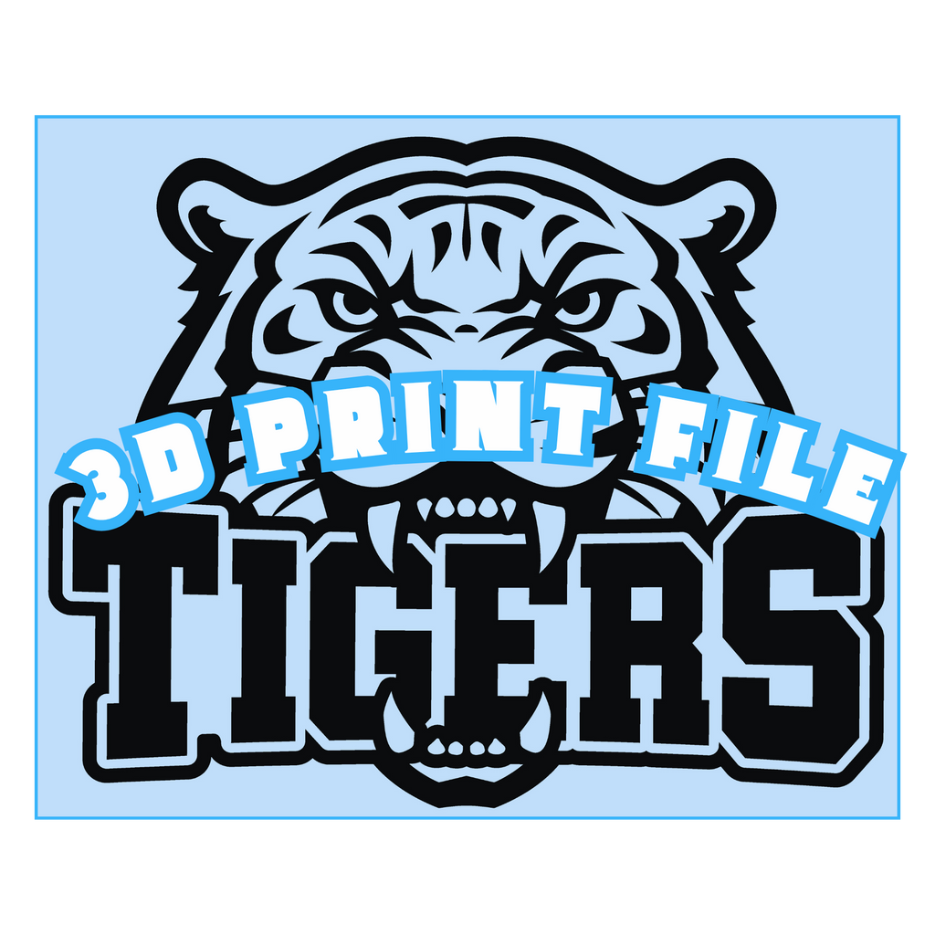 Tiger Mascot 3D Print File Bundle | STL & 3MF Files | School Spirit | Hype Chain | Cheerstick Topper | Digital Download