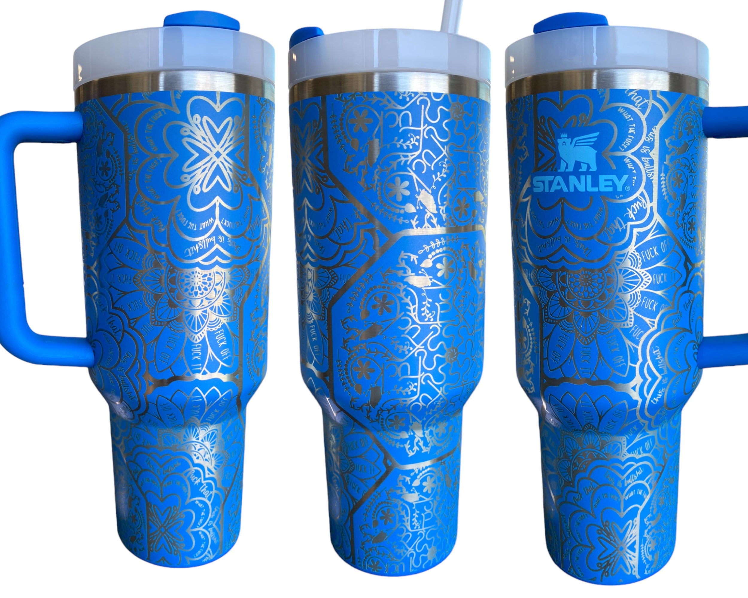 Mandala Tumbler - Word Mandala Tumbler - Cuss Word Mandala Tumbler - Adult Engraved Tumbler