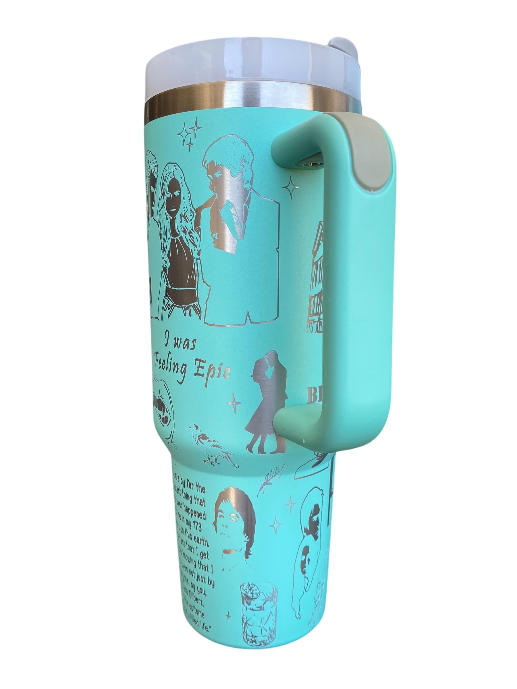 Vampire Series Cup - Book Custom Engraved Cup  - 40oz tumbler with handle - Reading Theme Tumbler