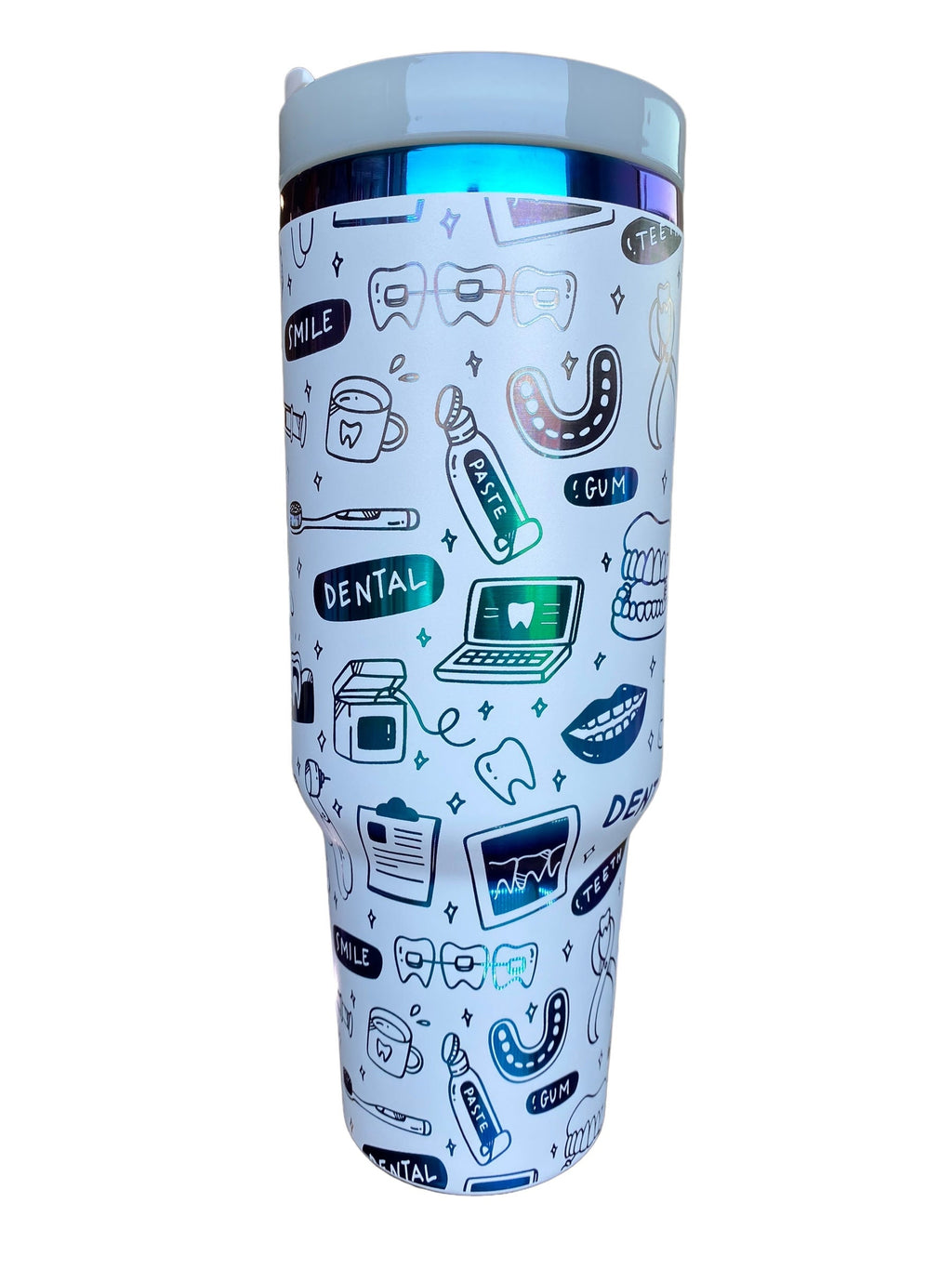 Dentist Tumbler - Dental Assistant Tumbler - engraved Tumbler - 40oz tumbler with handle