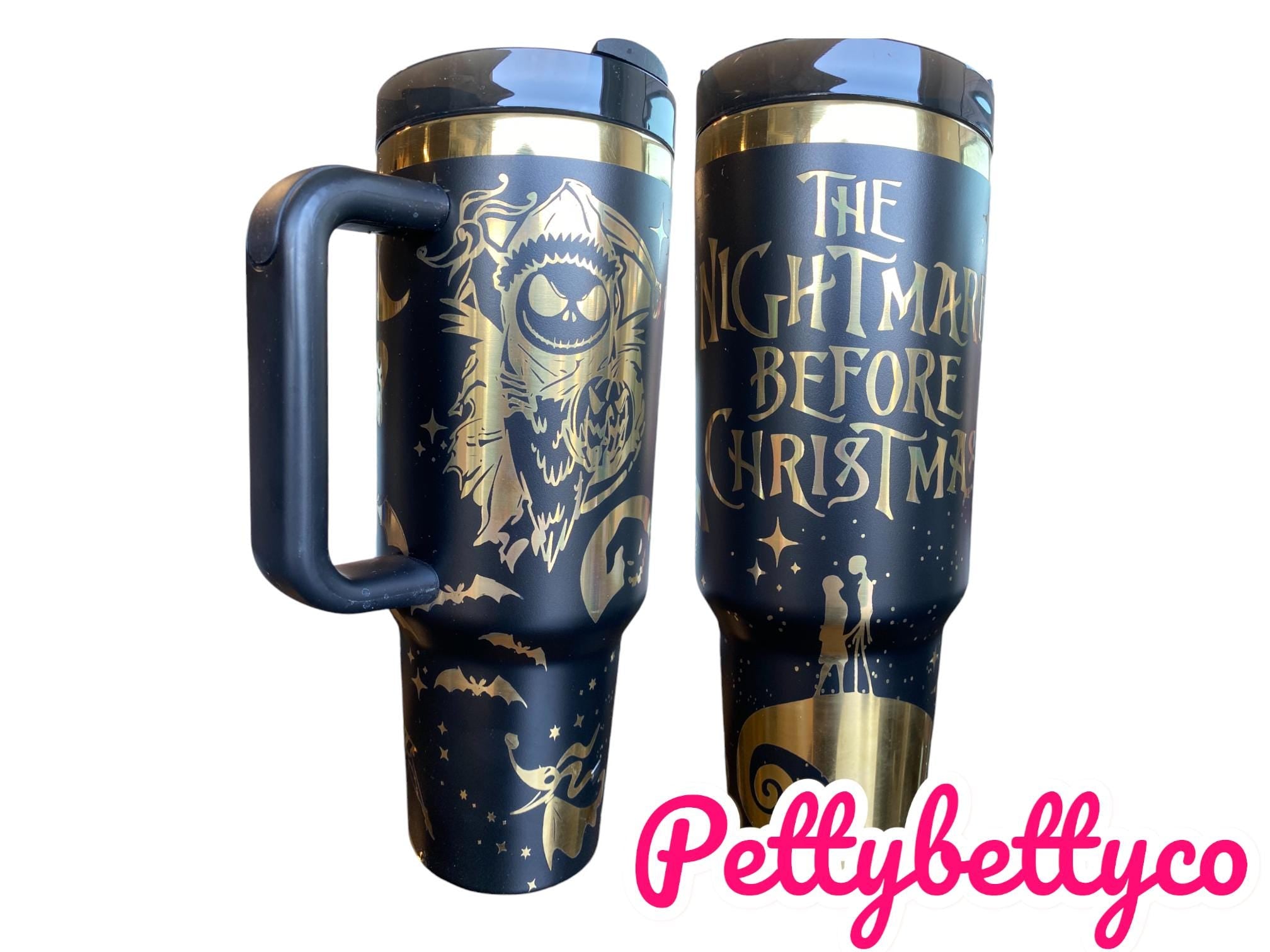 Halloween XMas Cup - Spooky Season Tumbler - Ghosts and Ghouls Halloween Engraved Tumbler - 40oz Engraved Tumbler  - Skeleton Tumbler