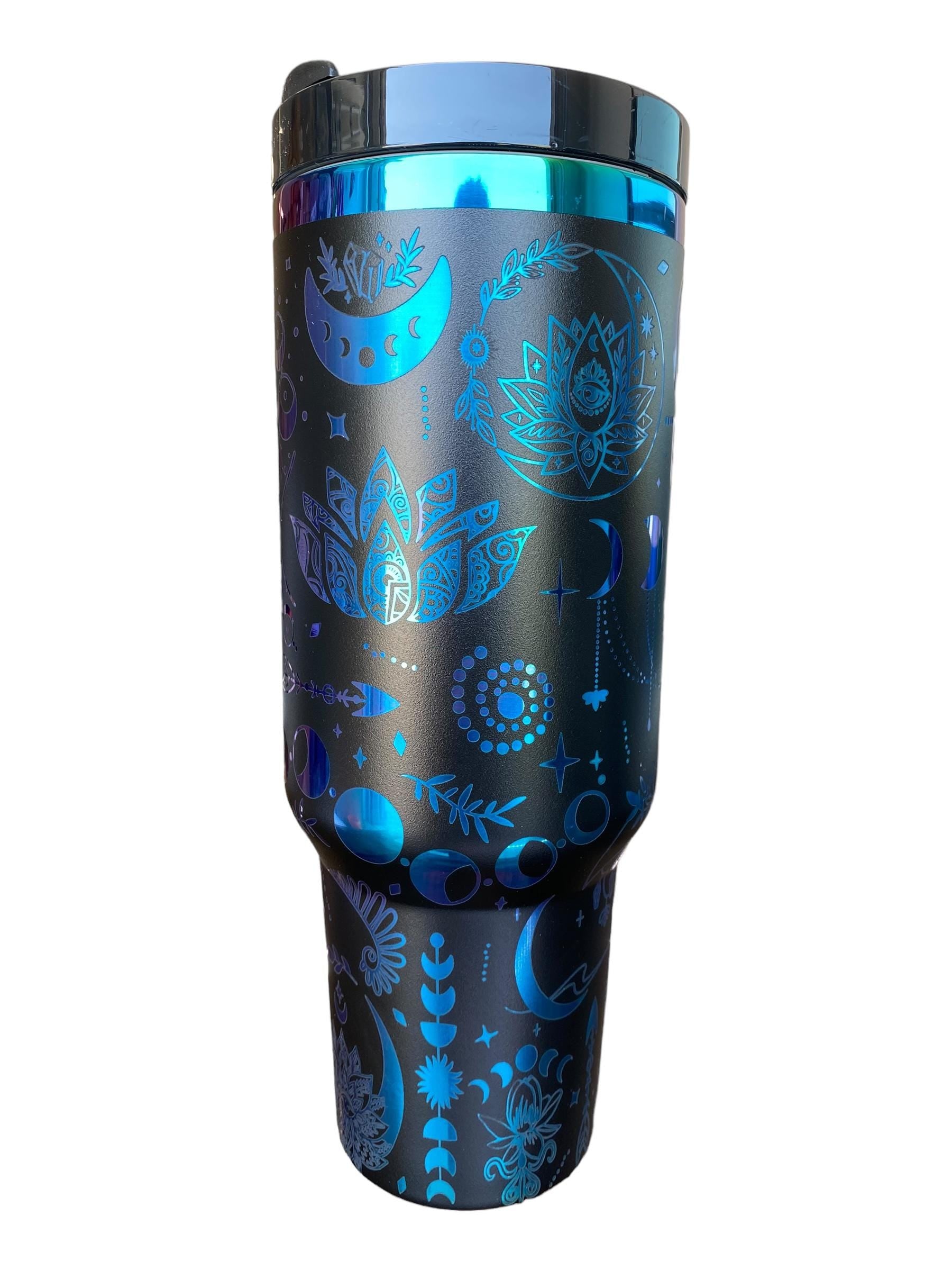 Celestial Wolf Tumbler - Wolf Tumbler - Witch Tumbler - Shifter Tumbler - Celestial engraved Tumbler - 40oz tumbler