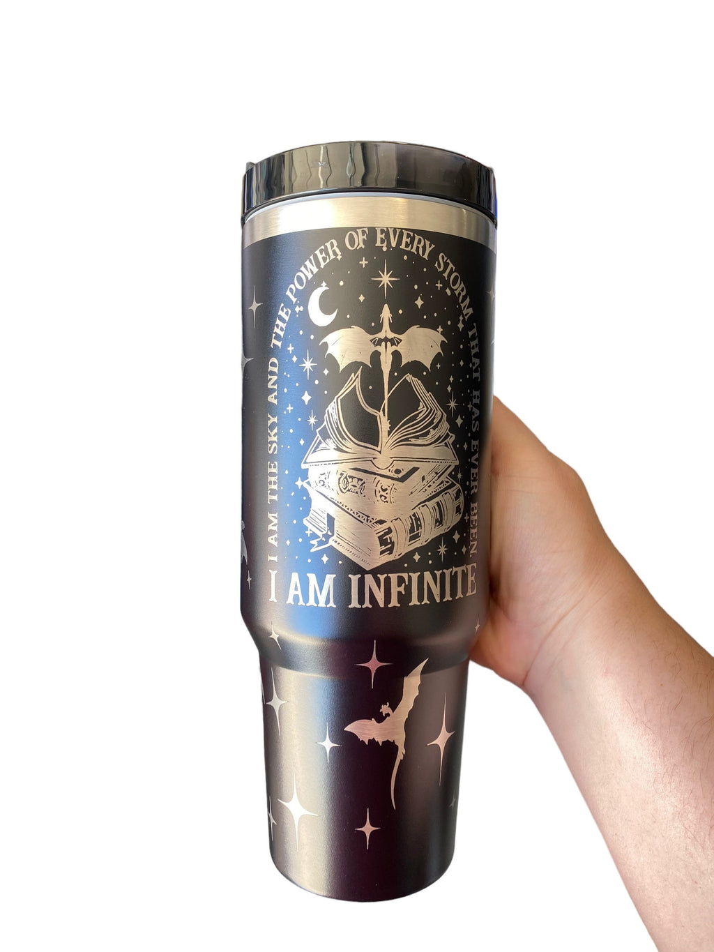 Basgiath Book Club Tumbler- Dragon Book Engraved Tumbler - Booktok Engraved Cup - Custom Engraved Cup  - 40oz tumbler with handle