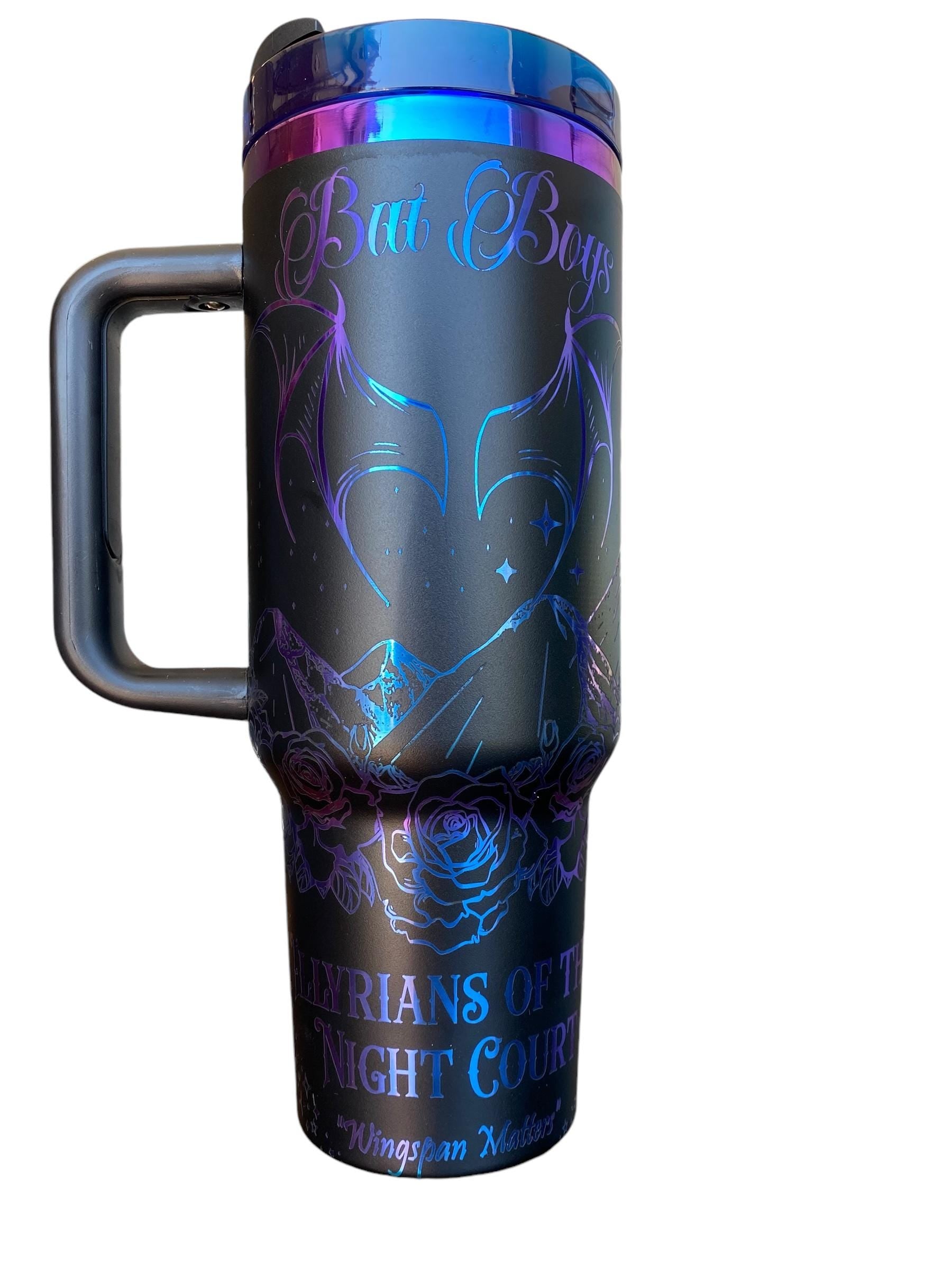 Illyrians of the Night Court Tumbler - Bat Boys Tumbler - Wing Span Tumbler - engraved ACOTAR tumbler - Night Court -Rhysand Azriel Cassian