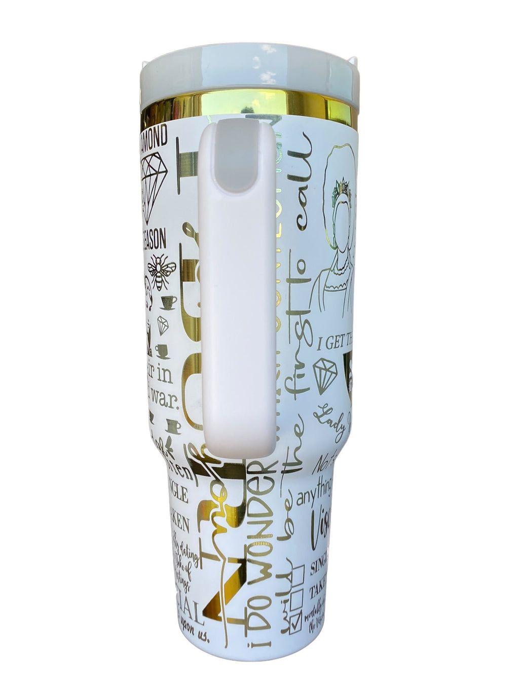 Talk of the Ton Tumbler - engraved Tumbler - 40oz tumbler with handle