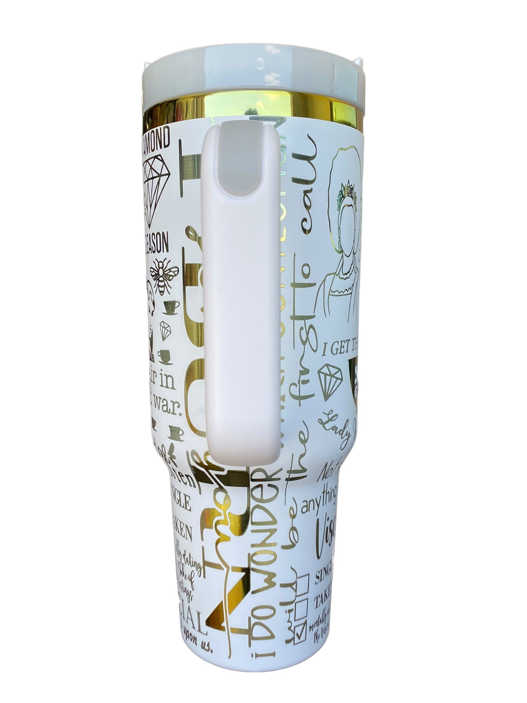 Talk of the Ton Tumbler - engraved Tumbler - 40oz tumbler with handle