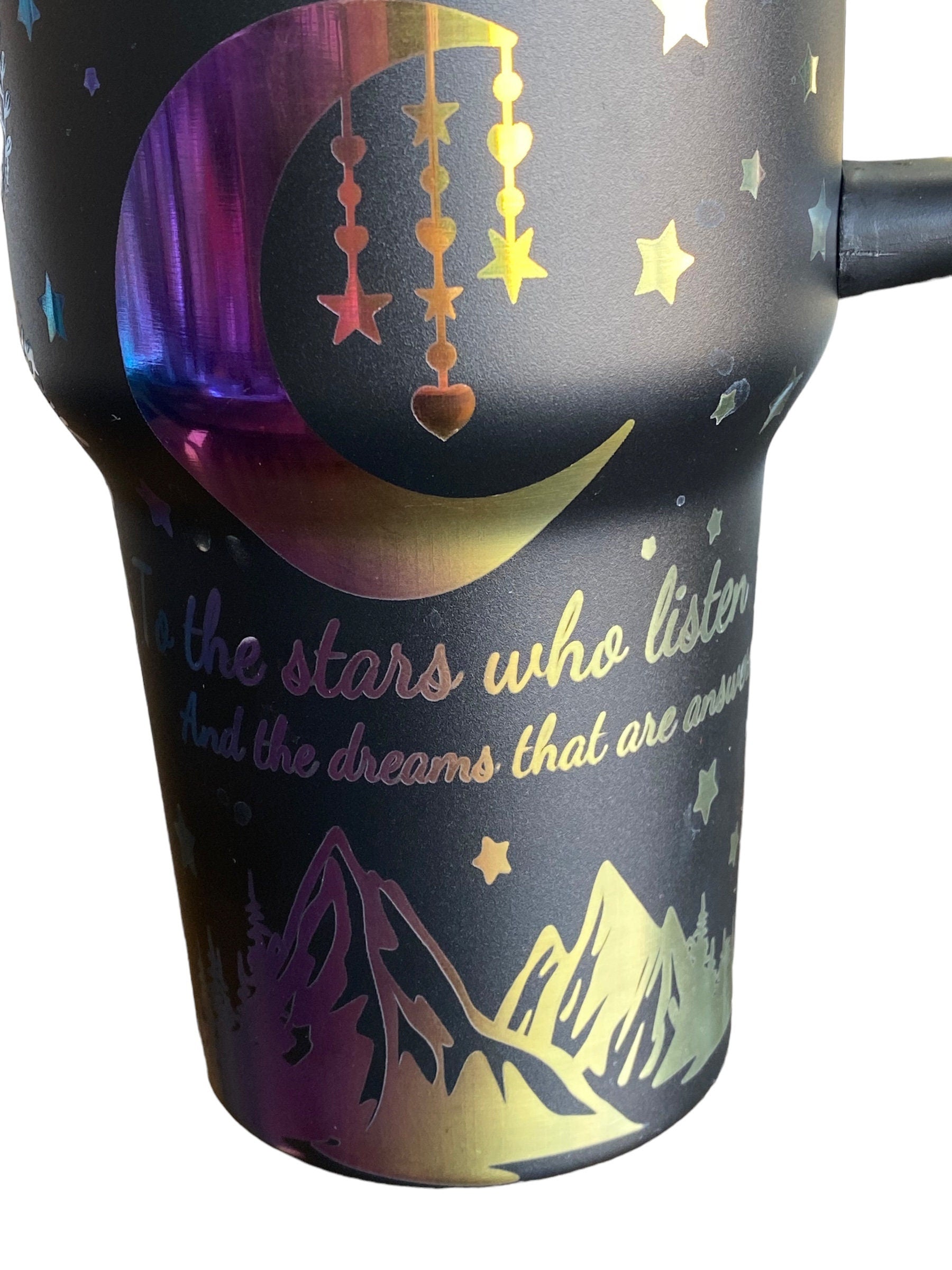 Feyre Darling Tumbler - Chromatic engraved tumbler - 40oz tumbler with handle - Book Series tumbler