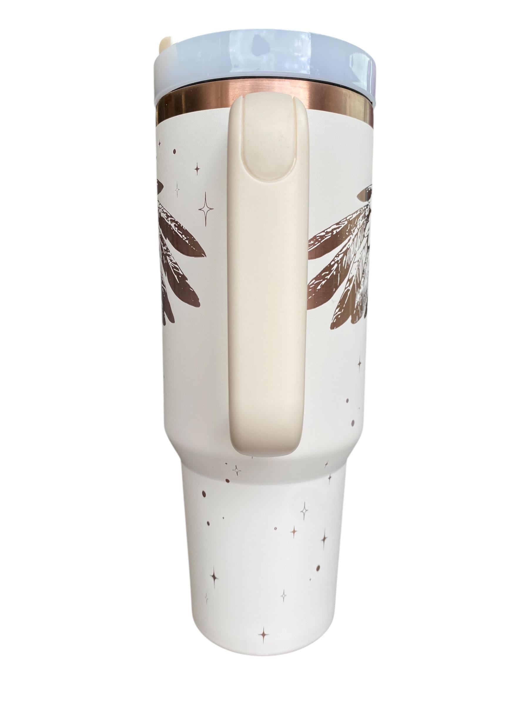 Snowy Owl Tumbler - Book Owl Tumbler - Just a Girl Who Loves Books Engraved Cup - Book   - 40oz tumbler with handle - Reading Theme Tumbler