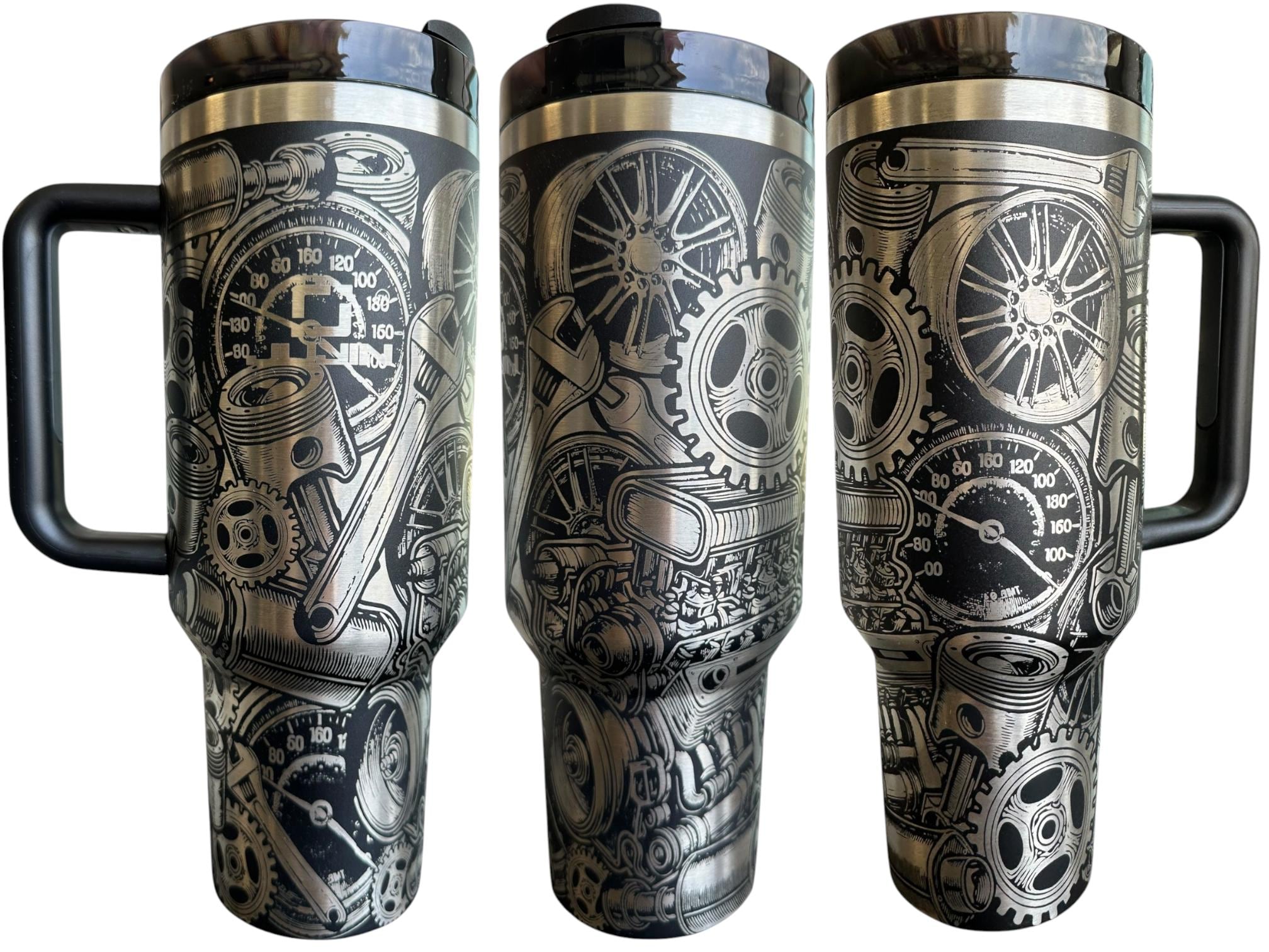Motor engraved Tumbler - Engine Cup - Gear head Cup - Dirty Hands Clean Money - Gift for Him - Mechanic Cup - Blue Collar Guy - Father's day