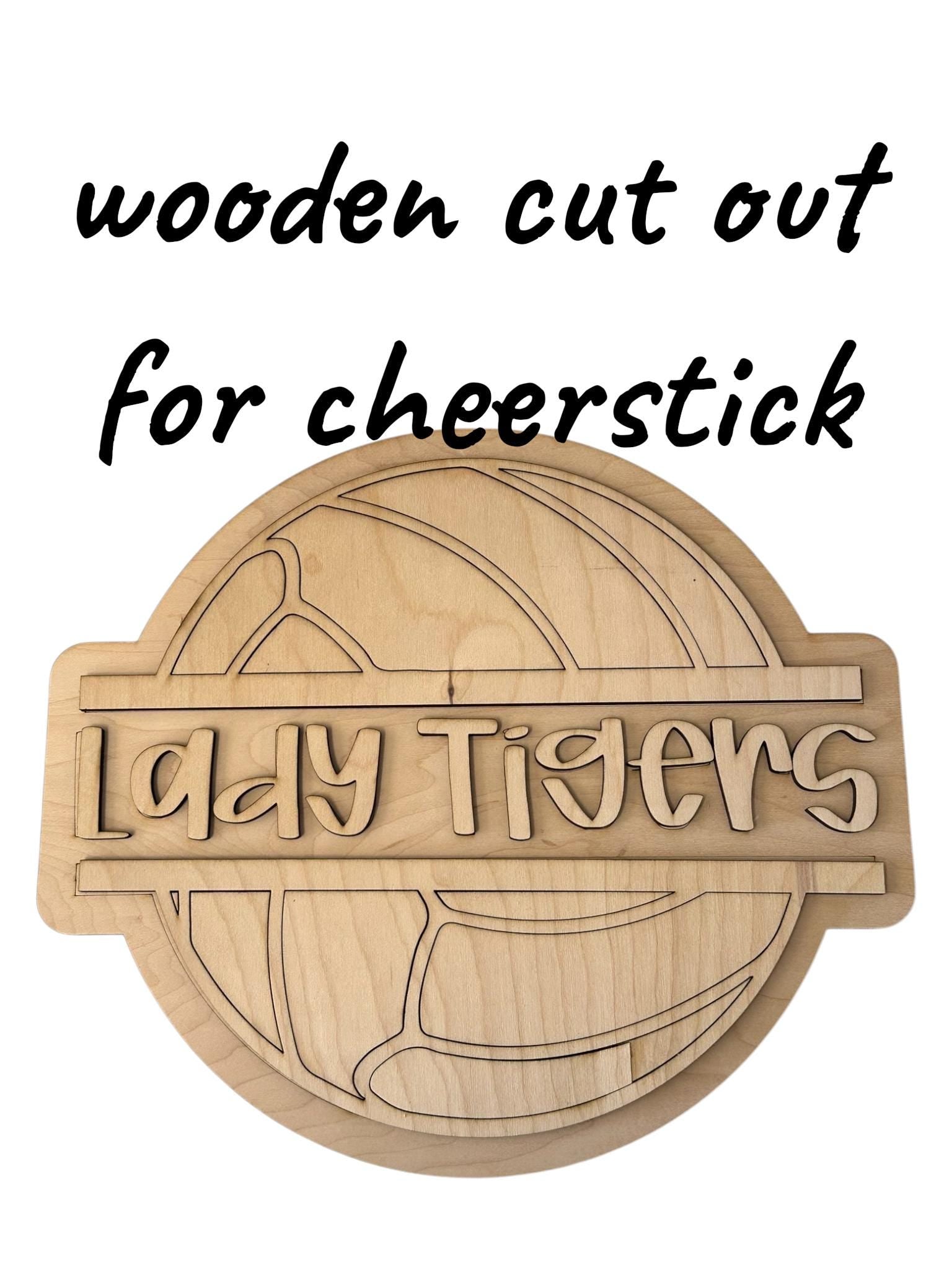 Volleyball Wooden Name Cut out and Backer for DIY  Decor Personalized Wooden Name Sign | Laser Cut Wood Names | Volleyball Cheerstick