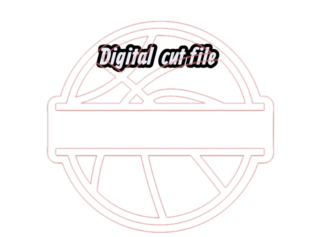 Basketball Cheerstick SVG - Image Used to Cut Wooden Cut out for Basketball Cheer Stick