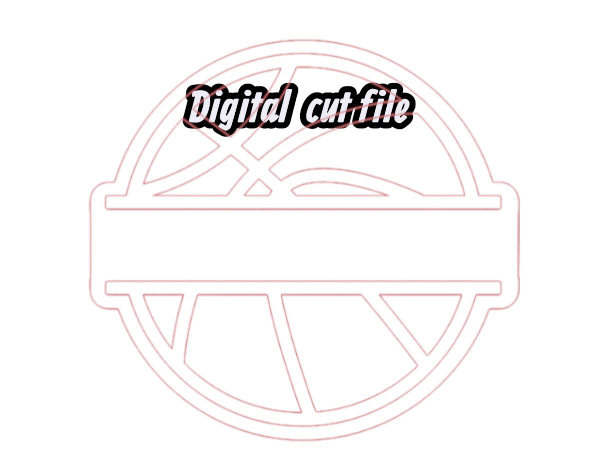 Basketball Cheerstick SVG - Image Used to Cut Wooden Cut out for Basketball Cheer Stick