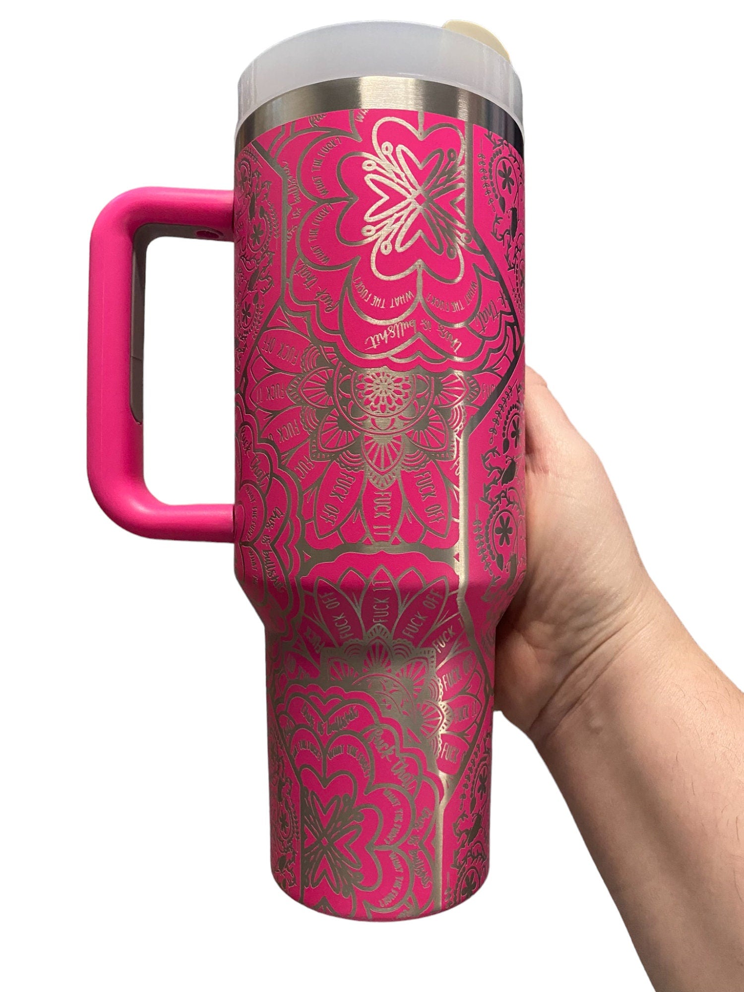 Mandala Tumbler - Word Mandala Tumbler - Cuss Word Mandala Tumbler - Adult Engraved Tumbler