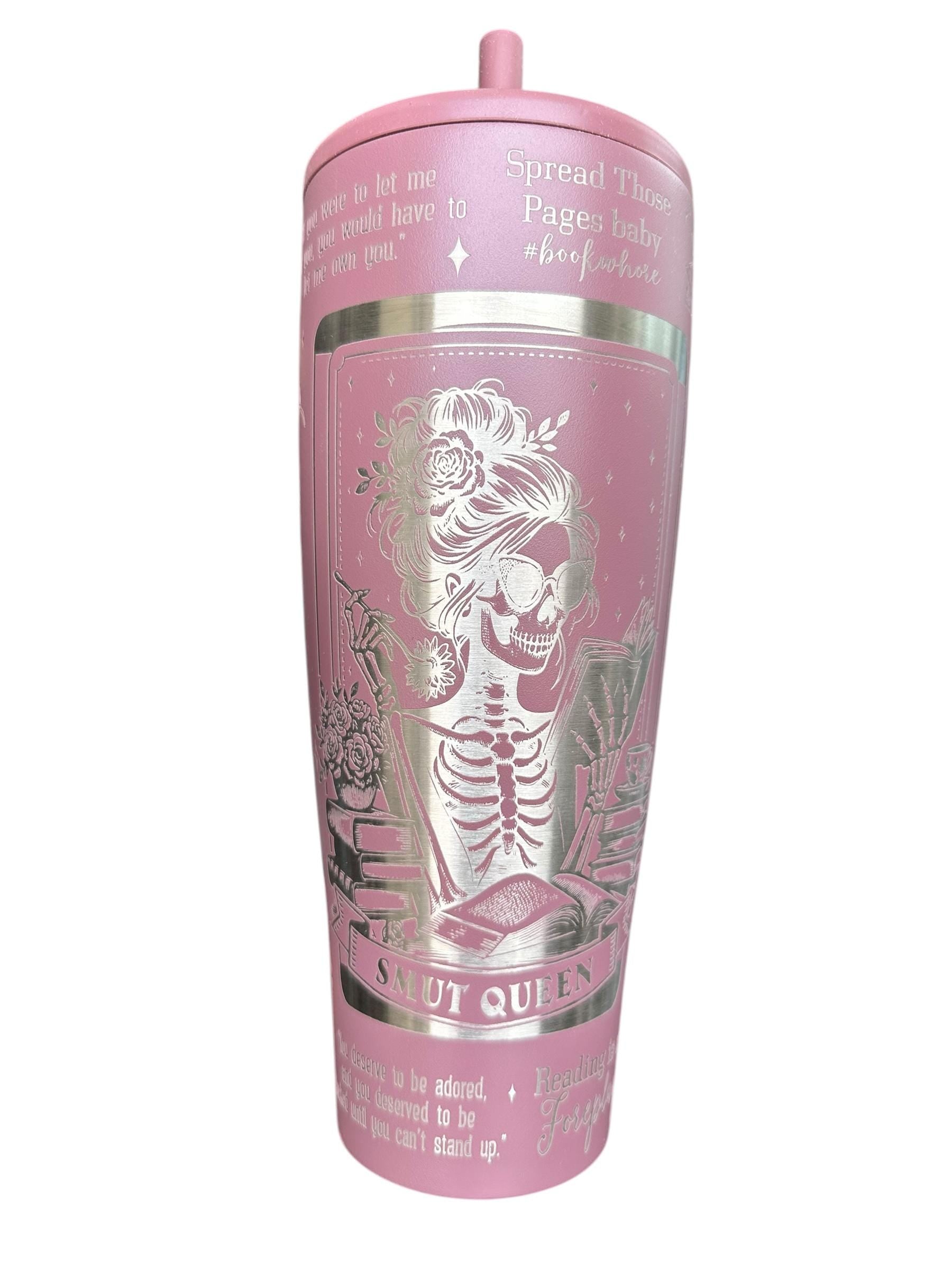 Smut Queen Brumate Tumbler - Dark Romance Reader Tumbler -  Engraved Cup - Custom Engraved  40oz tumbler with handle - Romance Book Theme