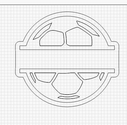 SoccerCheerstick SVG - Image Used to Cut Wooden Cut out for Soccer Cheer Stick