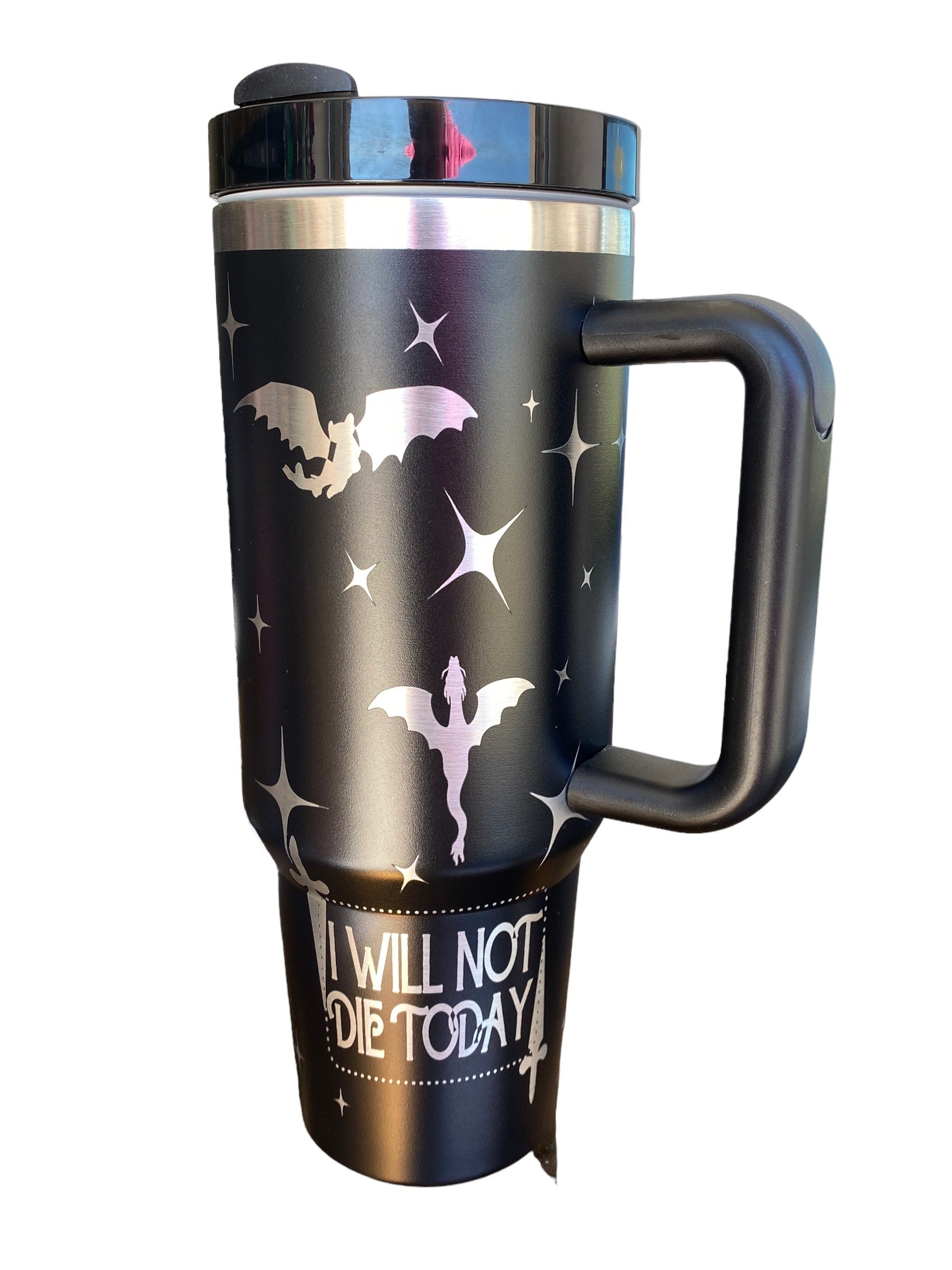 Basgiath Book Club Tumbler- Dragon Book Engraved Tumbler - Booktok Engraved Cup - Custom Engraved Cup  - 40oz tumbler with handle