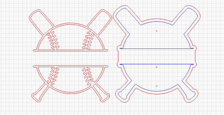 Baseball Shaker Stick SVG - Image Used to Cut Wooden Cut out for Baseball Shaker Stick