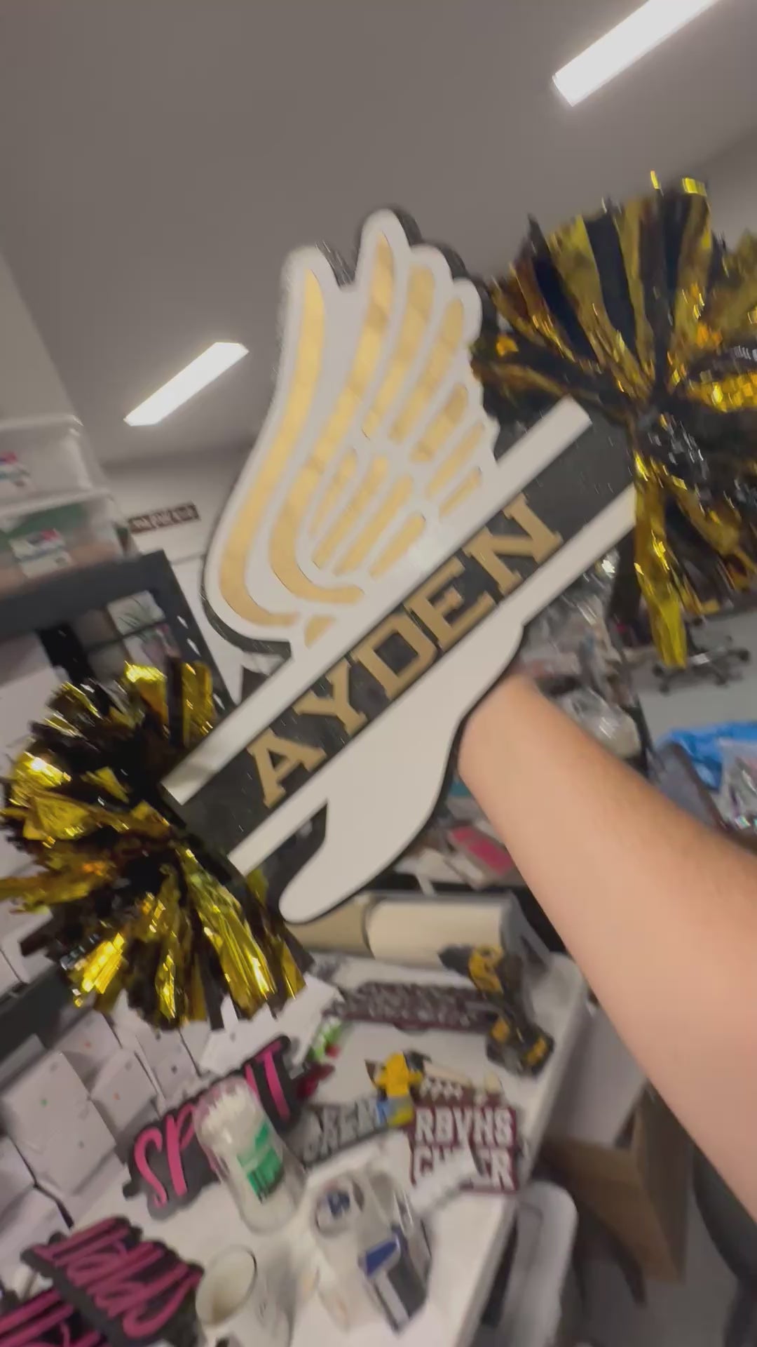 Cross Country cheerstick - Personalized Cheer Stick Pom Pom – Custom Name Spirit Stick