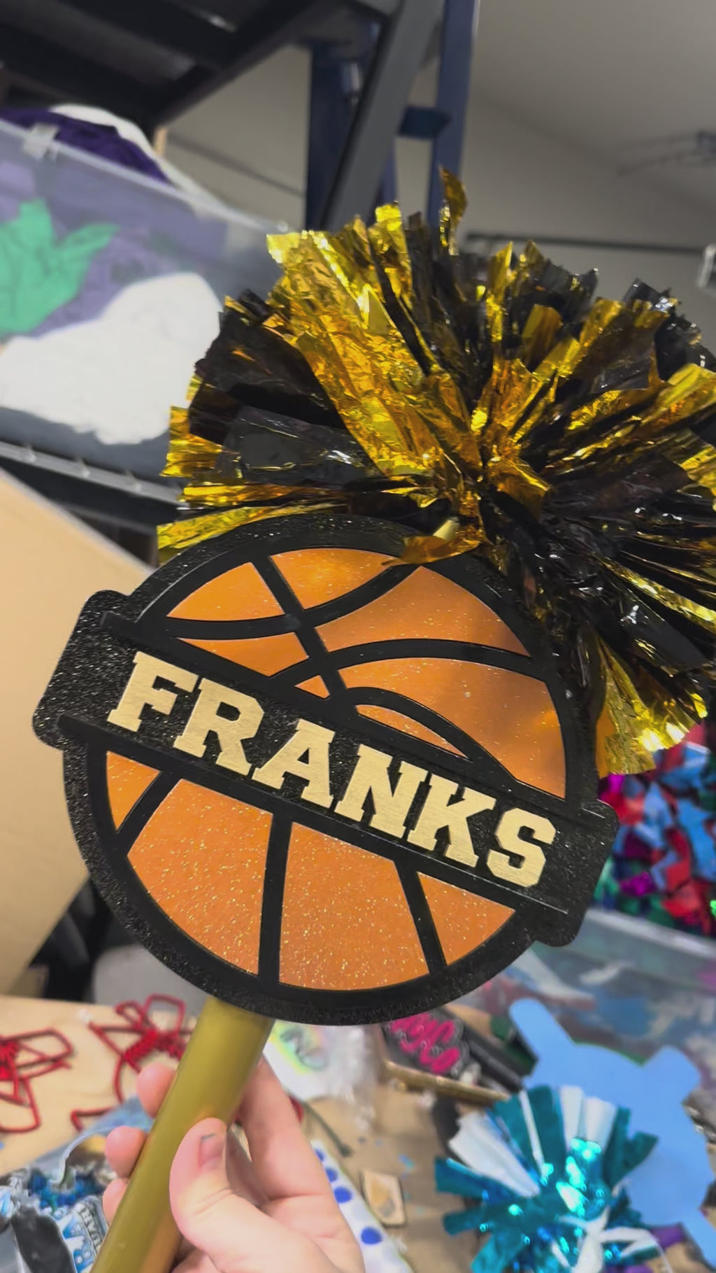 🏀 Basketball Cheerstick Noise Maker – Personalized Team Spirit Shaker | Custom Sports Cheer Stick
