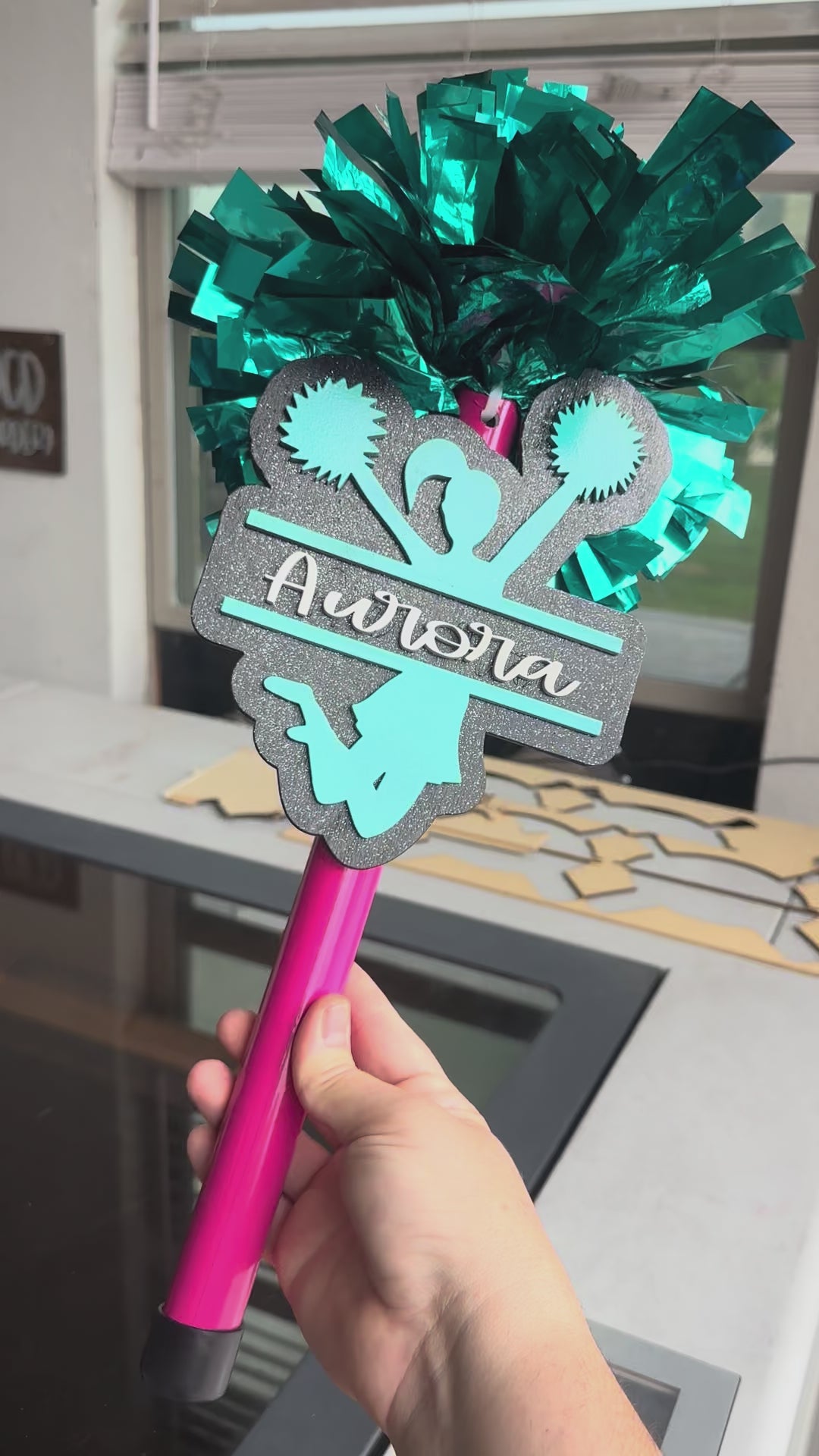 Custom Cheer Pompom Stick