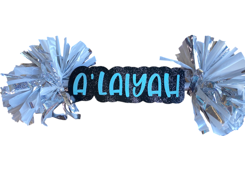 Custom Cheer Stick Pompom Sign – Personalized Spirit Gear