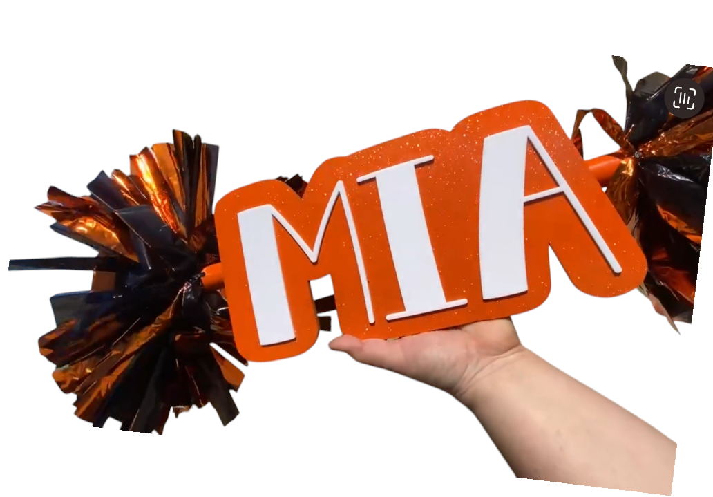 Custom Cheer Stick Pompom Sign – Personalized Spirit Gear