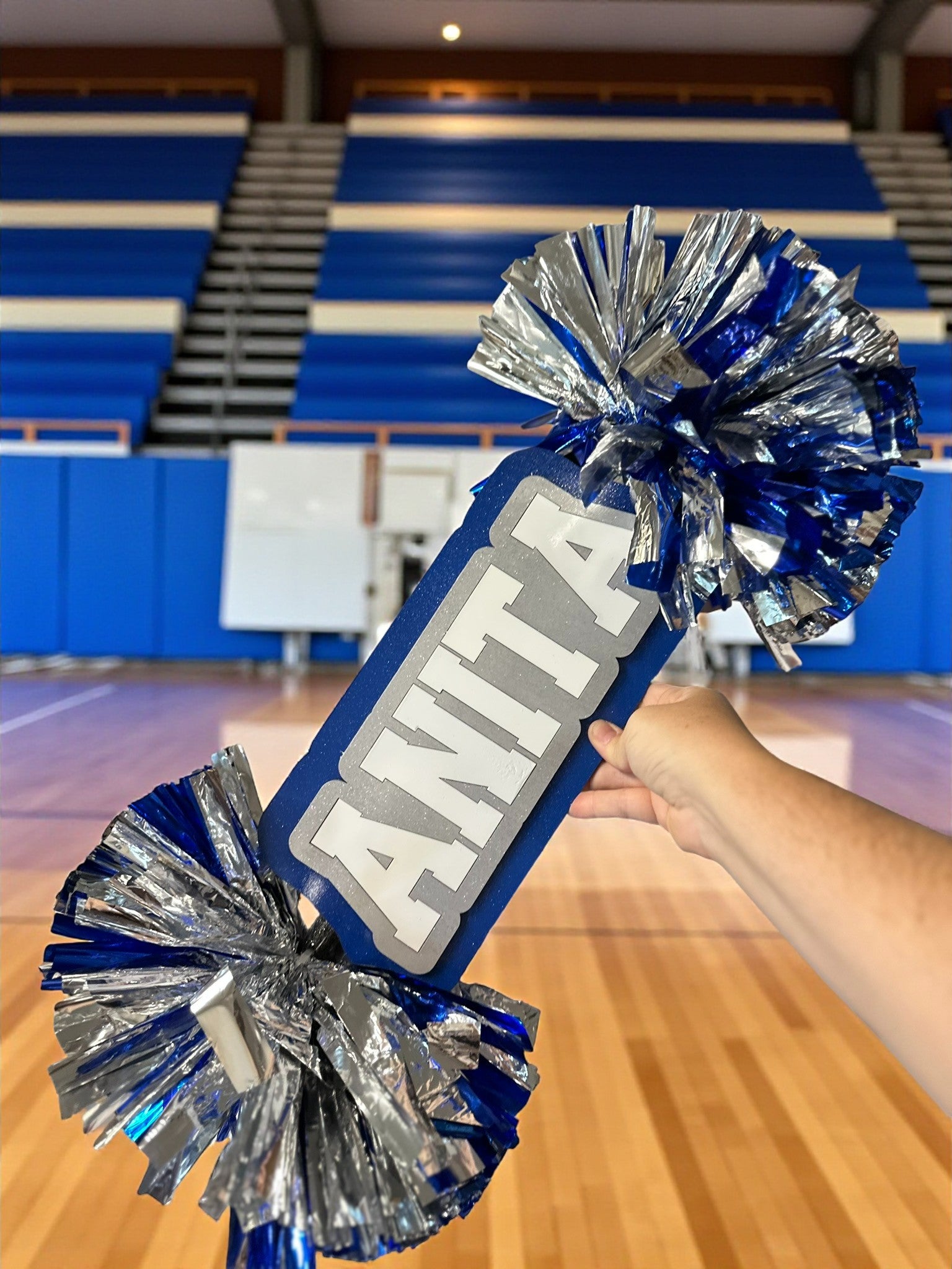 Tri Color Cheer Stick Pompom Sign – Personalized Spirit Gear